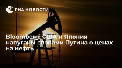 Владимир Путин - Bloomberg: США и Япония напуганы прогнозом Путина о подорожании нефти до ста долларов - ria.ru - Россия - Москва - Сша - Китай - Япония - Индия