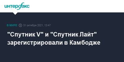 "Спутник V" и "Спутник Лайт" зарегистрировали в Камбодже - interfax.ru - Россия - Москва - Камбоджа