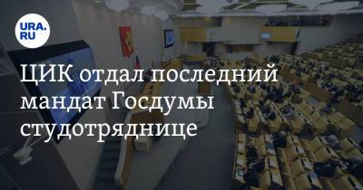 ЦИК отдал последний мандат Госдумы студотряднице - ura.news - Россия - Москва
