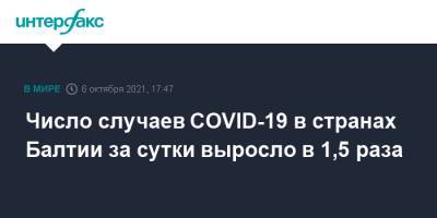 Число случаев COVID-19 в странах Балтии за сутки выросло в 1,5 раза - interfax.ru - Москва - Эстония - Латвия - Литва