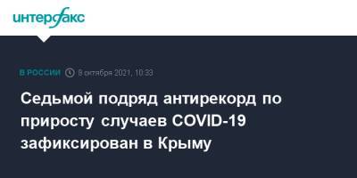 Седьмой подряд антирекорд по приросту случаев COVID-19 зафиксирован в Крыму - interfax.ru - Москва - республика Крым