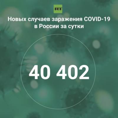 За сутки в России выявили 40 402 случая инфицирования коронавирусом - rf-smi.ru - Россия