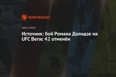 Источник: бой Романа Долидзе на UFC Вегас 42 отменён - championat.com - Грузия