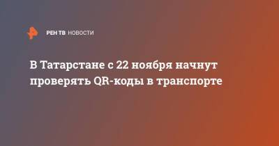 В Татарстане с 22 ноября начнут проверять QR-коды в транспорте - ren.tv - республика Татарстан