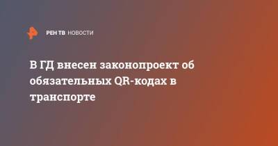 В ГД внесен законопроект об обязательных QR-кодах в транспорте - ren.tv - Россия