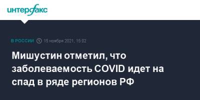 Михаил Мишустин - Мишустин отметил, что заболеваемость COVID идет на спад в ряде регионов РФ - interfax.ru - Россия - Москва