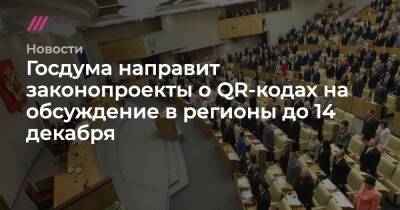 Анна Попова - Госдума направит законопроекты о QR-кодах на обсуждение в регионы до 14 декабря - tvrain.ru