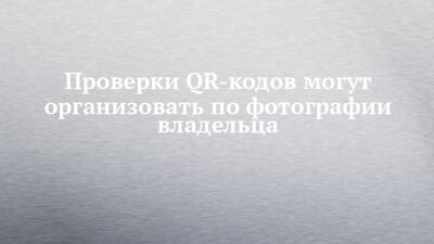 Проверки QR-кодов могут организовать по фотографии владельца - chelny-izvest.ru