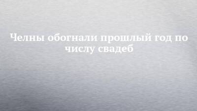 Челны обогнали прошлый год по числу свадеб - chelny-izvest.ru - Набережные Челны