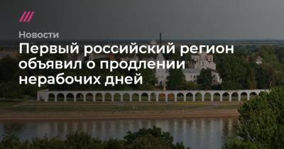 Первый российский регион объявил о продлении нерабочих дней - tvrain.ru - Новгородская обл.