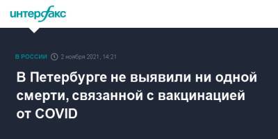 Дмитрий Лисовец - В Петербурге не выявили ни одной смерти, связанной с вакцинацией от COVID - interfax.ru - Санкт-Петербург - Москва - Петербург