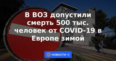 В ВОЗ допустили смерть 500 тыс. человек от COVID-19 в Европе зимой - news.mail.ru