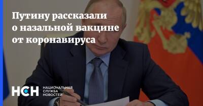 Владимир Путин - Денис Логунов - Путину рассказали о назальной вакцине от коронавируса - nsn.fm