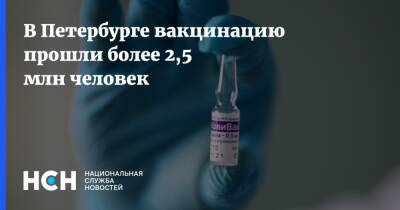 В Петербурге вакцинацию прошли более 2,5 млн человек - nsn.fm - Санкт-Петербург