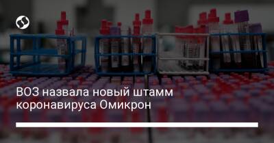 ВОЗ назвала новый штамм коронавируса Омикрон - liga.net - Украина - Юар