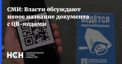 СМИ: Власти обсуждают новое название документа с QR-кодами - nsn.fm - Россия