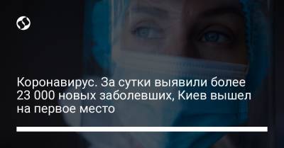 Коронавирус. За сутки выявили более 23 000 новых заболевших, Киев вышел на первое место - liga.net - Украина - Киев