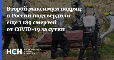 Второй максимум подряд: в России подтвердили еще 1 189 смертей от COVID-19 за сутки - nsn.fm - Россия