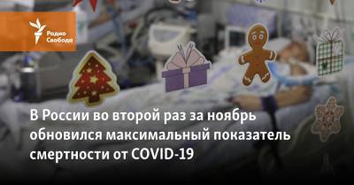 В России во второй раз за ноябрь обновился максимальный показатель смертности от COVID-19 - svoboda.org - Россия