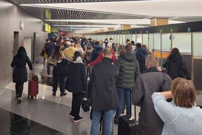 В аэропорту Шереметьево образовались гигантские очереди из-за нового штамма - lenta.ru - Москва - Англия - Лондон