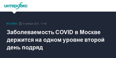 Заболеваемость COVID в Москве держится на одном уровне второй день подряд - interfax.ru - Москва