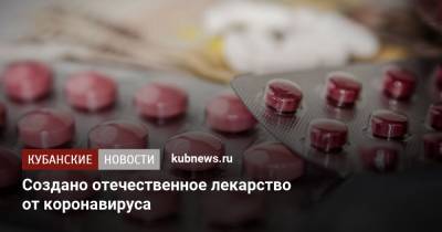 Создано отечественное лекарство от коронавируса - kubnews.ru - Россия
