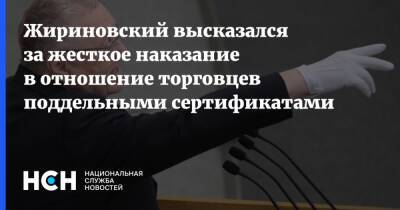 Владимир Жириновский - Жириновский высказался за жесткое наказание в отношение торговцев поддельными сертификатами - nsn.fm - Россия
