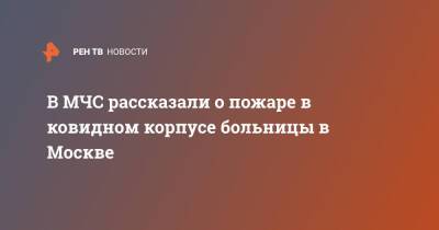 В МЧС рассказали о пожаре в ковидном корпусе больницы в Москве - ren.tv - Москва