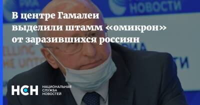 Александр Гинцбург - В центре Гамалеи выделили штамм «омикрон» от заразившихся россиян - nsn.fm