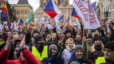 Акция протеста против обязательной вакцинации проходит в Праге - belta.by - Белоруссия - Минск - Прага - Чехия