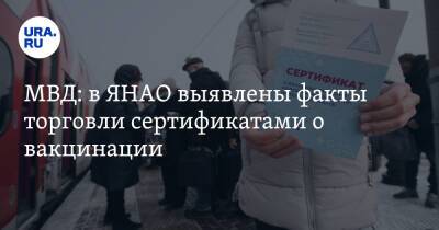 МВД: в ЯНАО выявлены факты торговли сертификатами о вакцинации - ura.news - Россия - округ Янао