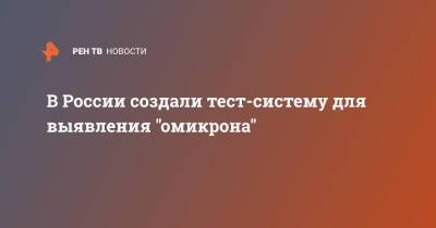 Анна Попова - В России создали тест-систему для выявления "омикрона" - ren.tv - Россия