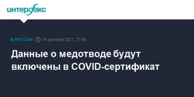 Татьяна Голикова - Данные о медотводе будут включены в COVID-сертификат - interfax.ru - Россия - Москва