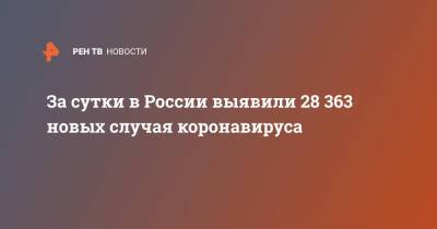 За сутки в России выявили 28 363 новых случая коронавируса - ren.tv - Россия - Санкт-Петербург - Москва - Московская обл.