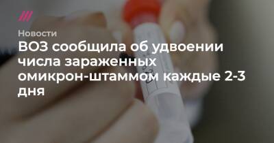 ВОЗ сообщила об удвоении числа зараженных омикрон-штаммом каждые 2-3 дня - tvrain.ru