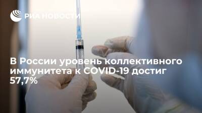 Татьяна Голикова - Вице-премьер Голикова: в России уровень коллективного иммунитета к COVID-19 достиг 57,7% - ria.ru - Россия