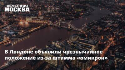 Александр Гинцбург - В Лондоне объявили чрезвычайное положение из-за штамма «омикрон» - vm.ru - Лондон
