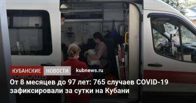 От 8 месяцев до 97 лет: 765 случаев COVID-19 зафиксировали за сутки на Кубани - kubnews.ru - Краснодарский край - Сочи - Краснодар - Новороссийск - район Динский
