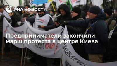 Владимир Зеленский - Предприниматели закончили марш протеста в Киеве, они намерены продолжить акции в январе - ria.ru - Украина - Киев