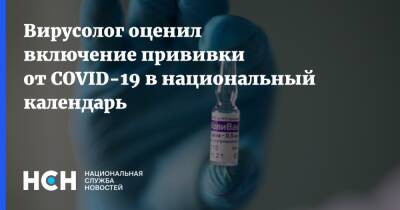 Анатолий Альтштейн - Вирусолог оценил включение прививки от COVID-19 в национальный календарь - nsn.fm - Минздрав