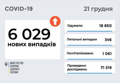 Коронавирус в Украине: 6029 новых случаев и 346 смертей - narodna-pravda.ua - Украина