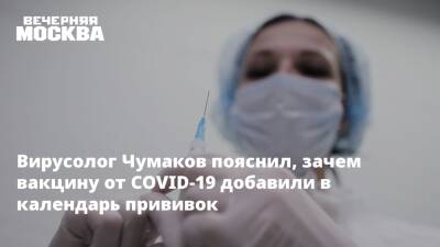Петр Чумаков - Вирусолог Чумаков пояснил, зачем вакцину от COVID-19 добавили в календарь прививок - vm.ru - Россия