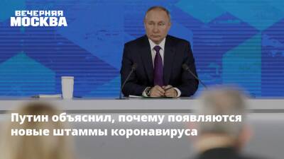 Владимир Путин - Путин объяснил, почему появляются новые штаммы коронавируса - vm.ru - Россия