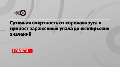 Анастасия Ракова - Суточная смертность от коронавируса и прирост зараженных упала до октябрьских значений - echo.msk.ru - Москва