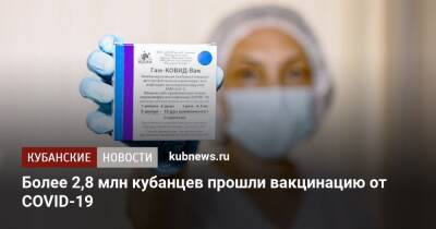 Евгений Филиппов - Более 2,8 млн кубанцев прошли вакцинацию от COVID-19 - kubnews.ru - Краснодарский край