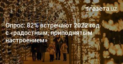Опрос: 82% встречают 2022 год с «радостным, приподнятым настроением» - gazeta.uz - Узбекистан
