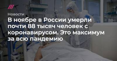 В ноябре в России умерли почти 88 тысяч человек с коронавирусом. Это максимум за всю пандемию - tvrain.ru - Россия