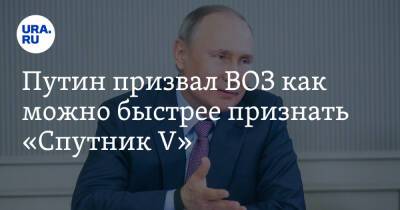 Владимир Путин - Франческо Роккой - Путин призвал ВОЗ как можно быстрее признать «Спутник V» - ura.news - Россия
