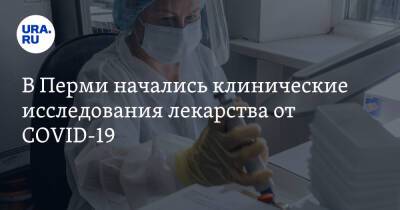 В Перми начались клинические исследования лекарства от COVID-19 - ura.news - Россия - Пермь