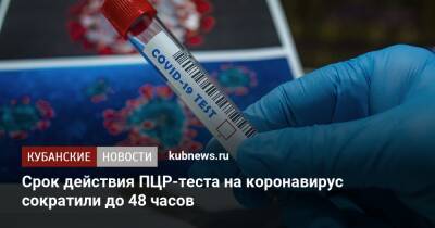 Анна Попова - Срок действия ПЦР-теста на коронавирус сократили до 48 часов - kubnews.ru
